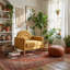 Upholstered Linen Accent Chair-610868831