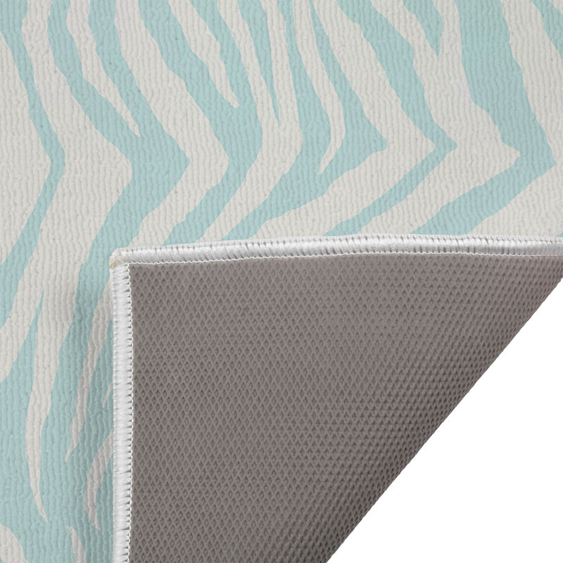 Paillasson Zebra, Bleu clair, bleu, L 34 po x L 21 po
