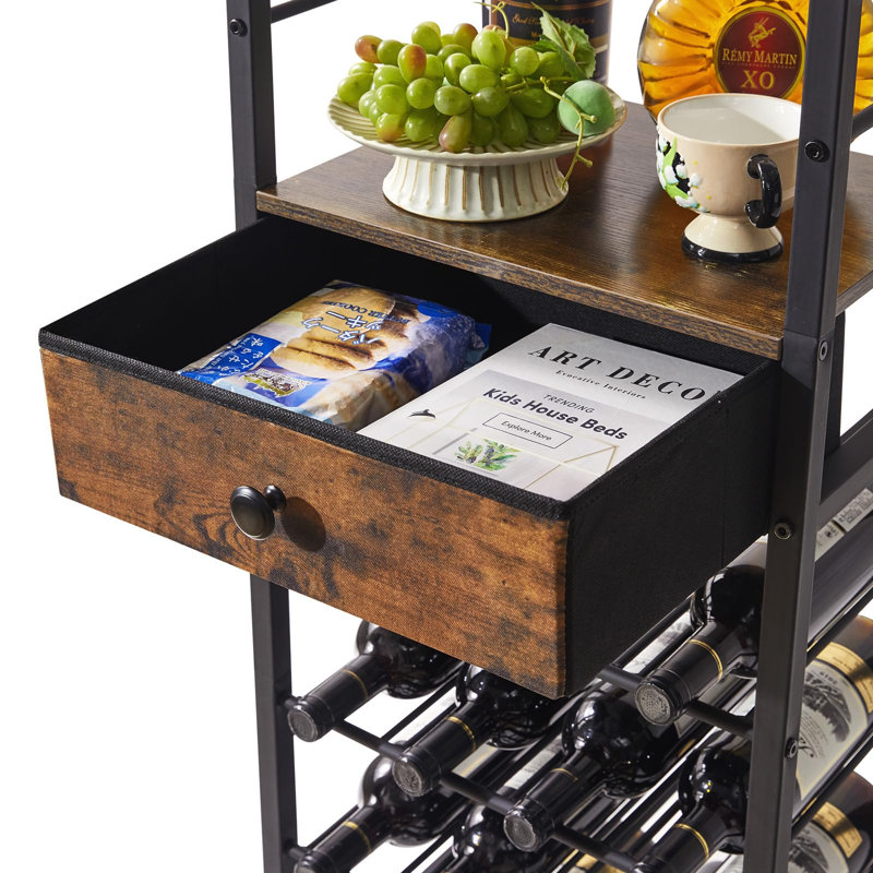 16 Bottle Wine Bottle & Glass Rack