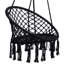 Chaise de patio Lyman: balançoire en macramé, capacité de poids de 330 livres, jardin portatif léger pour espaces extérieurs