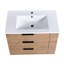 Meuble-lavabo mural avec lavabo, 30 po. Tiroir à fermeture en douceur et support latéral. Chêne imitation, contreplaqué robuste, fixation pour salle de bain 30 po - Cube de lavabo