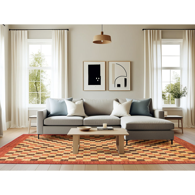 Tapis abstrait moderne 1445, Rectangle 6 pi x 9 pi