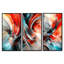«Celestial Dance of Golden Fractal Vector - Abstract Fractal», reproduction de toile encadrée 3 pièces-129072778-129072780