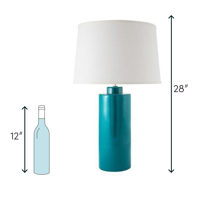 Brogdon Ceramic Table Lamp, Gloss White