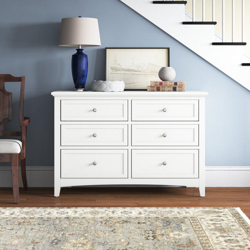 Aqib 52'' W 6 - Drawer Dresser, Soft White