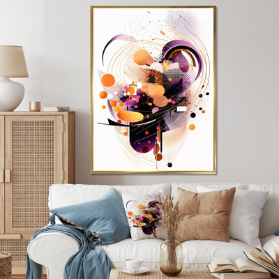 Orange et mauve reflets éthérés II, reproduction d'art sur toile