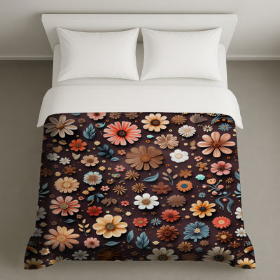 Housse de couette à motif floral Boho Boho