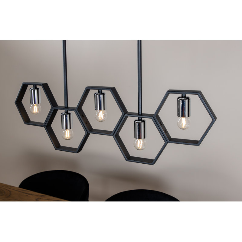 Arago 5 - Light Black Geometric Pendant