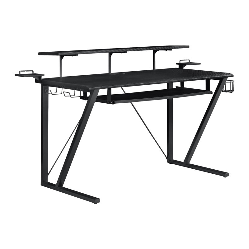 Maliek 59.1'' W Rectangle Computer Desk in Black