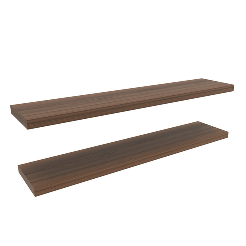 47" Wide Floating Shelves Set Of 2, Shelves For Wall Decor For Bedroom, Bathroom Storage Shelves, Book Shelves For Living Room, light brown