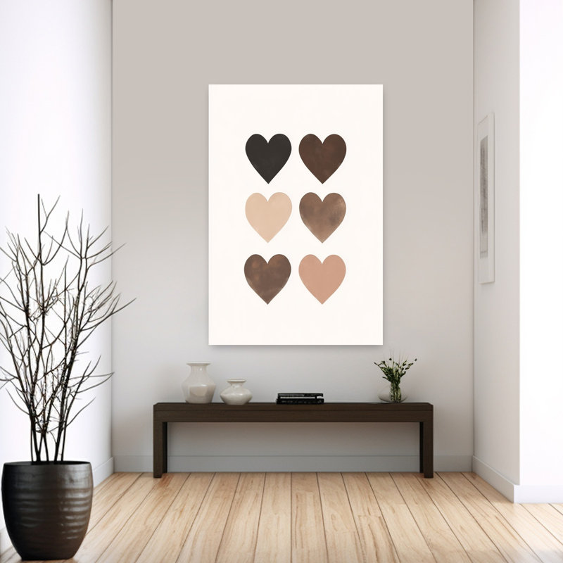 Reproduction d'art mural Shades Of Human Hearts, H 60 po x l 40 po