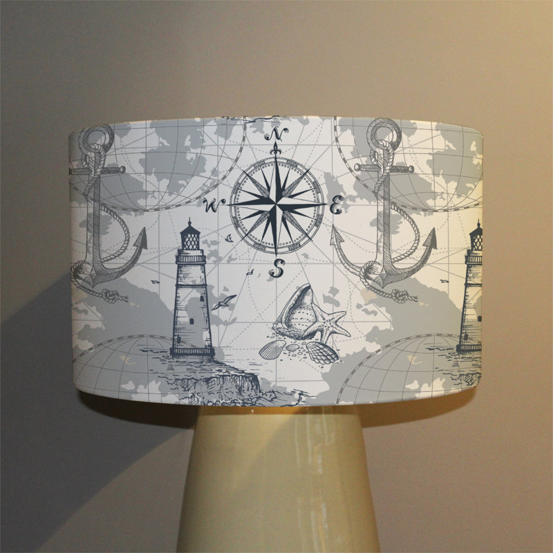 Drum Cotton Lamp Shade ( Uno ), 22cm H x 25cm W x 25cm D