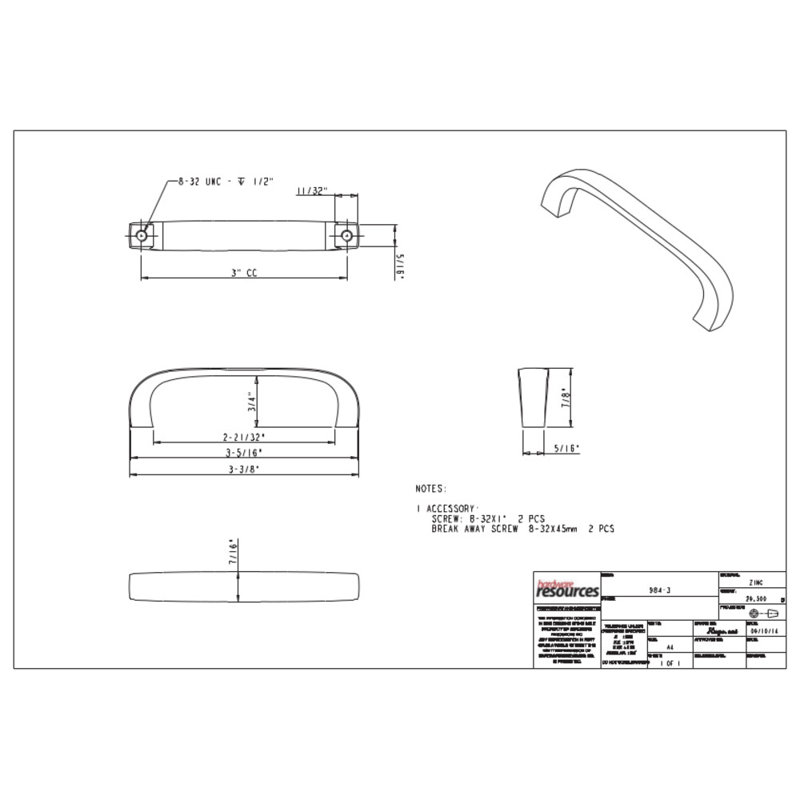 Slade 3" Center to Center Bar Pull, Satin Nickel