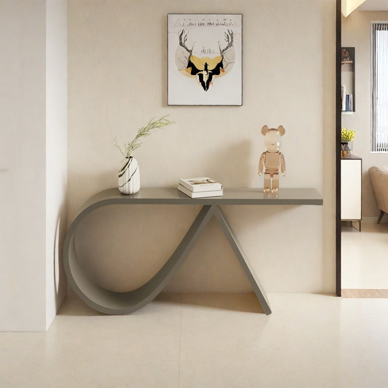 Console Modern Minimalist Art Design, Gris, H 29,53 po x l 47,24 po x P 11,81 po