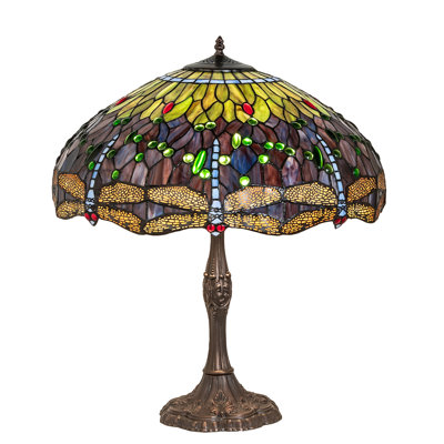 Meyda Tiffany & Stained Glass Metal Table Lamp