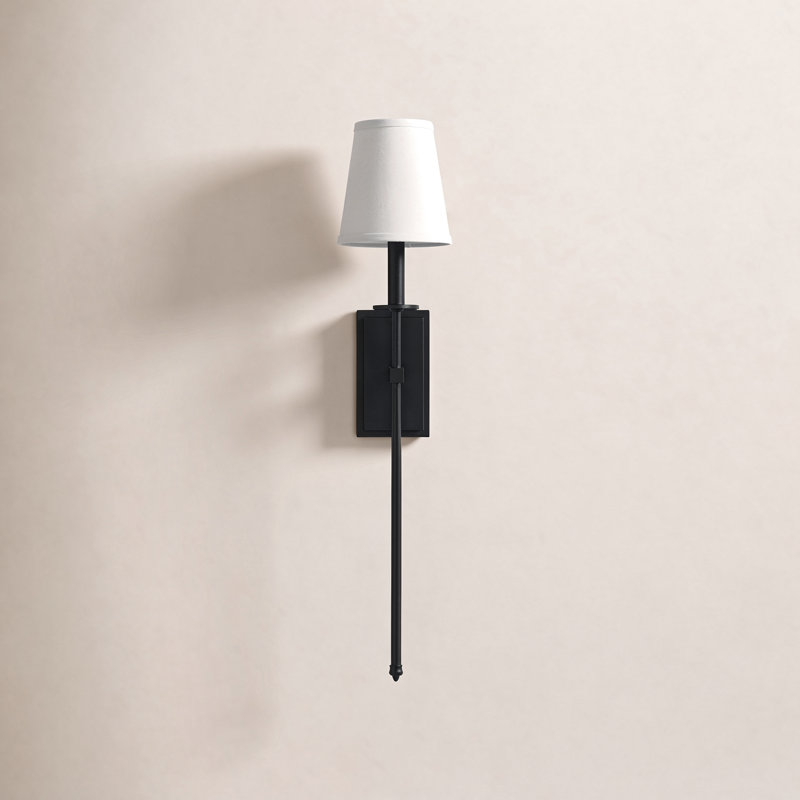 Aaryahi 1-Light Dimmable Wallchiere, Black