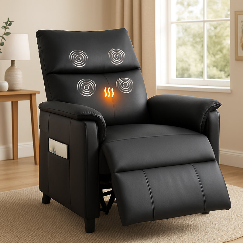Fauteuil inclinable électrique, avec massage et chaleur, télécommande