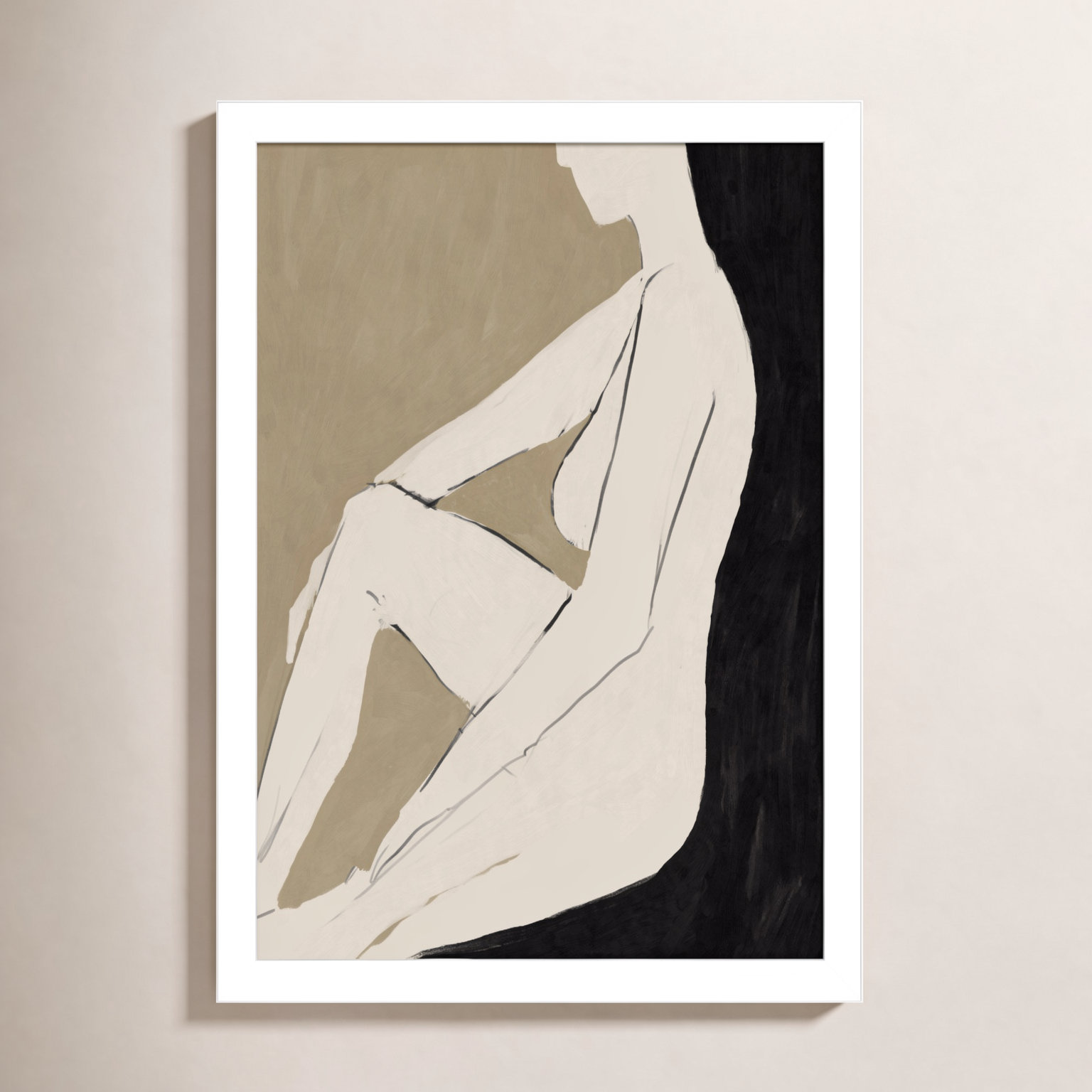 Chamois Chill by Dan Hobday - Single Picture Frame Print, White Framed, 17" H x 12" W