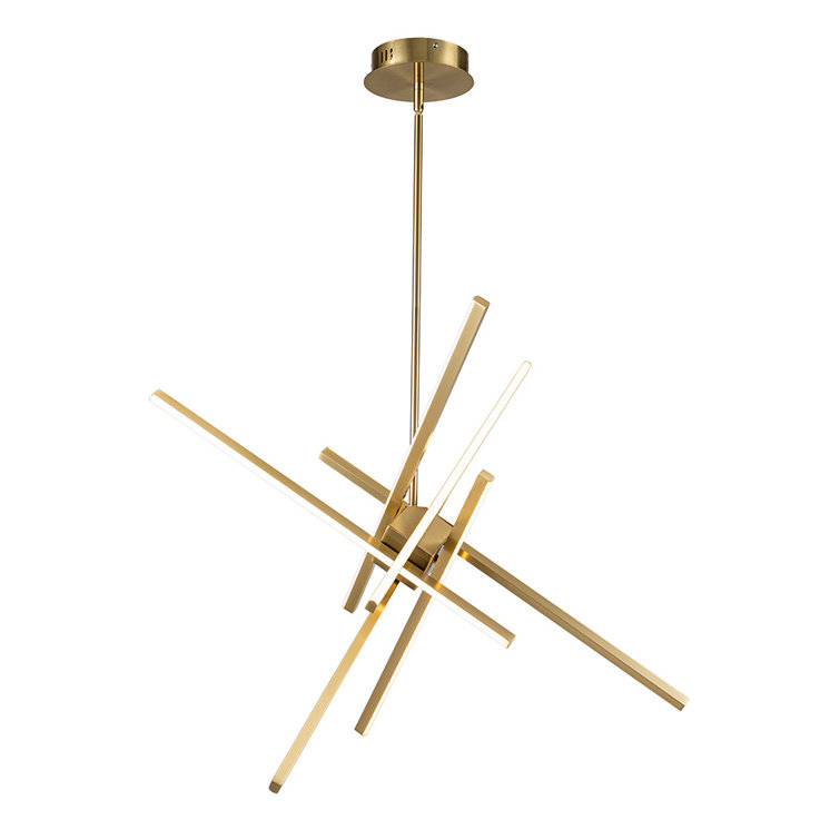 Kayanna 6 - Light LED Sputnik Modern Linear Chandelier