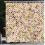  Rideau de douche mauve rétro Artsy + crochets-95078021-95078056