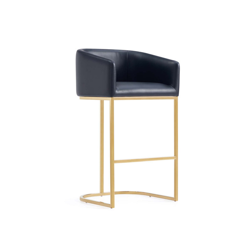 Tabouret de bar et de comptoir Louvre, Tabouret de bar (assise de 30 po de hauteur), Noir