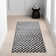 Dominique Abstract Checkered Fringe Area Rug