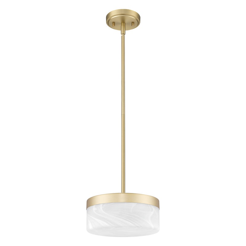 Renaud 9.25 inch Modern Gold 1 Light Pendant, Gold