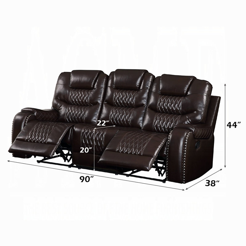 Canapé inclinable Braylon, Brun