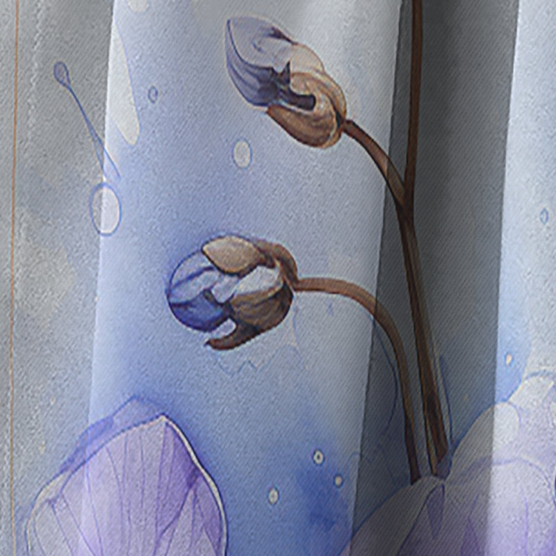 Bowerston - Rideau Violets - Rideau occultant à motif floral - 1 panneau, L 52 po x L 90 po