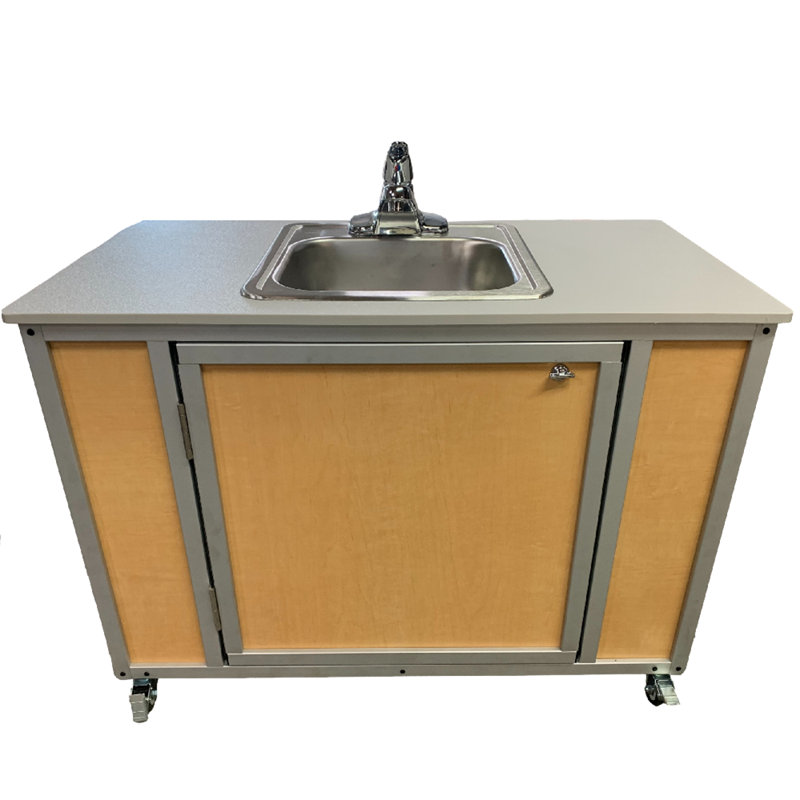 Évier portatif simple de 25 po de hauteur certifié NSF - Érable: NS-006