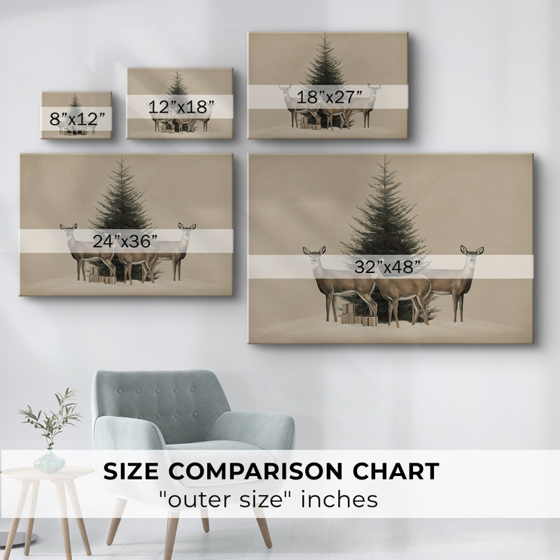 Tinsel - Village doré au crépuscule - Toile tendue avec châssis de qualité supérieure, H 18 po x l 27 po