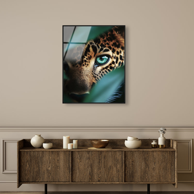 Jungle Watcher III Print, 37"H x 31"W, Black Floater Frame