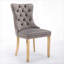Chaise rembourrée haut de gamme en velours de bois massif