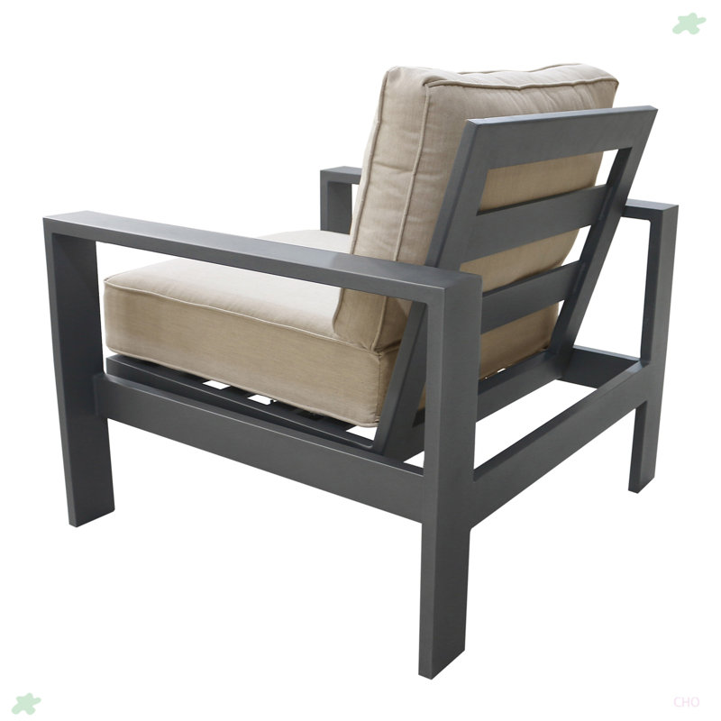 Fauteuil club, étain en poudre, Beige / Étain