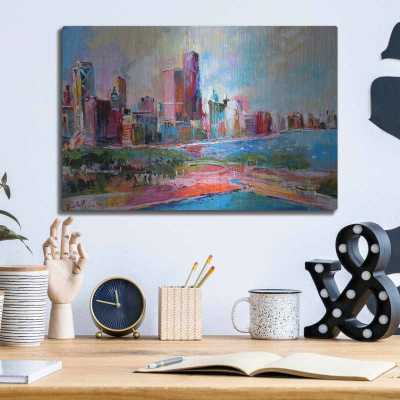 " Cityscape " by Richard Wallich, 12" H x 16" W