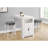 48" Rectangular Small Kitchen Counter Height Dining Table, White Laminate With Storage, Chic Appearance And Modern Style