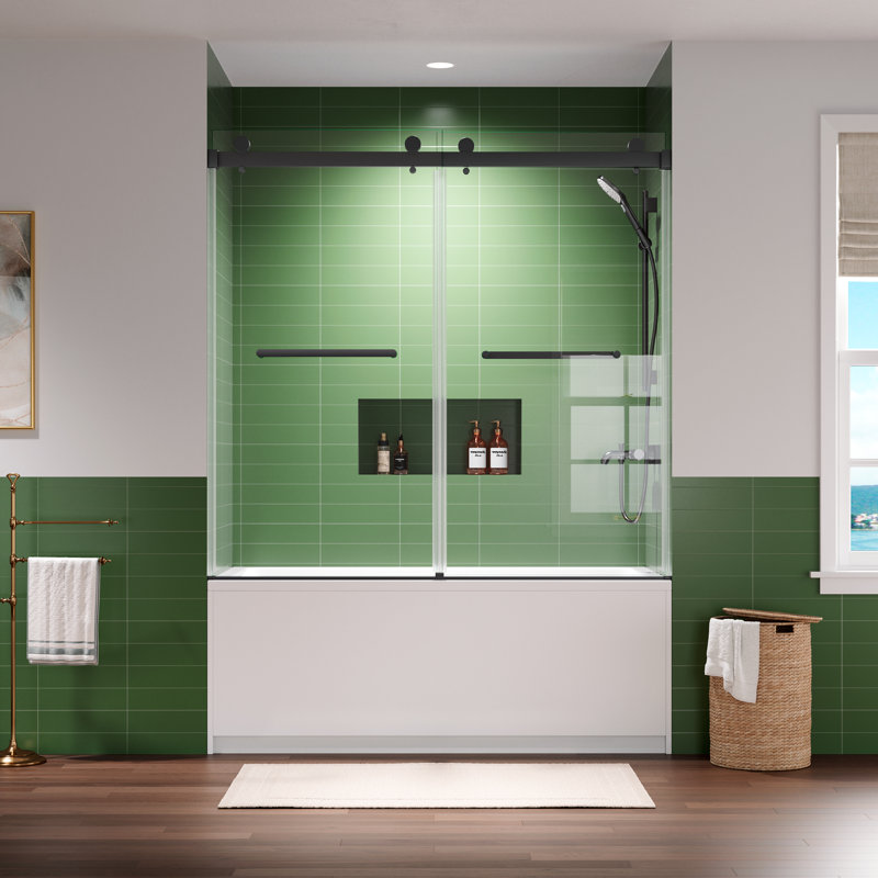 Double porte de douche coulissante