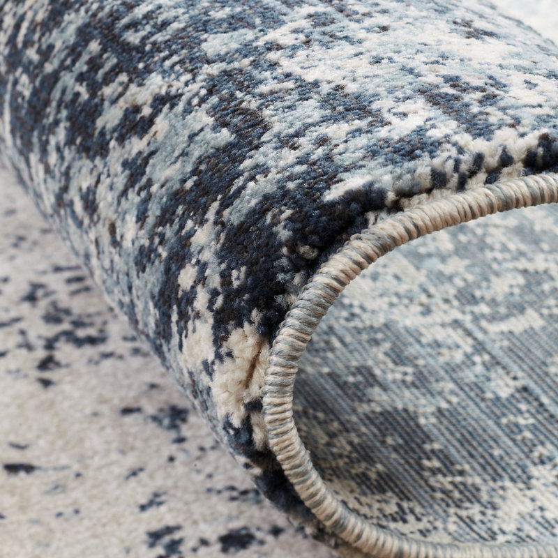 Mayer Area Rug in Ivory/Gray, Runner 2'6" x 10'