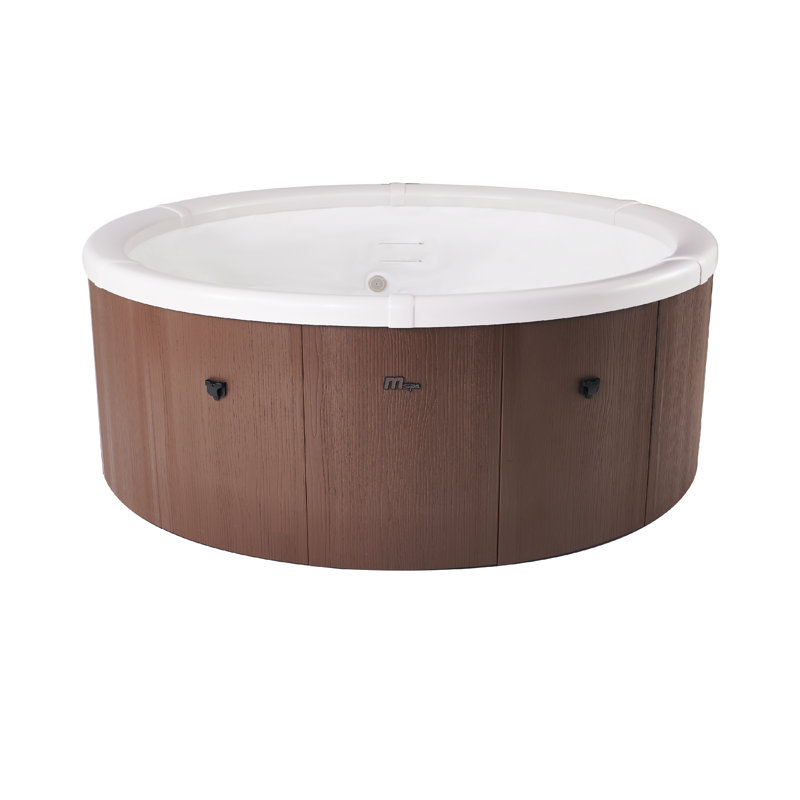 MSpa 4 - Jet ABS, Plastic Hexagon Plug And Play Hot Tub in Brown