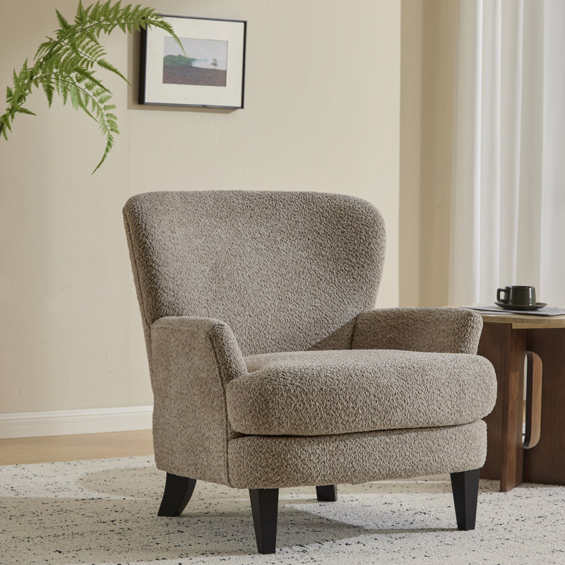Fauteuil club rembourré Gerald Boucle