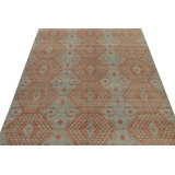 Distressed Homage Hand Knotted Wool Geometric Area Rug