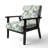 Tropical Zen Bamboo - Upholstered Coastal Arm Chair, Green Accent Chair-1501630491