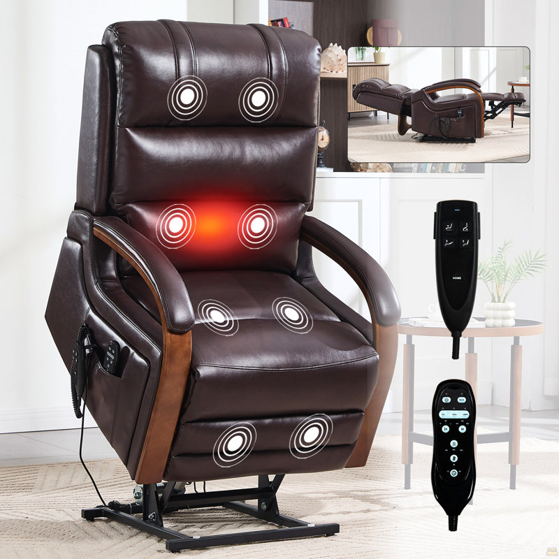 Fauteuil inclinable électrique à deux moteurs Power Brown, Brun