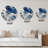 Blue and Gold Marble Clouds III - Modern Wall Clock-899218102