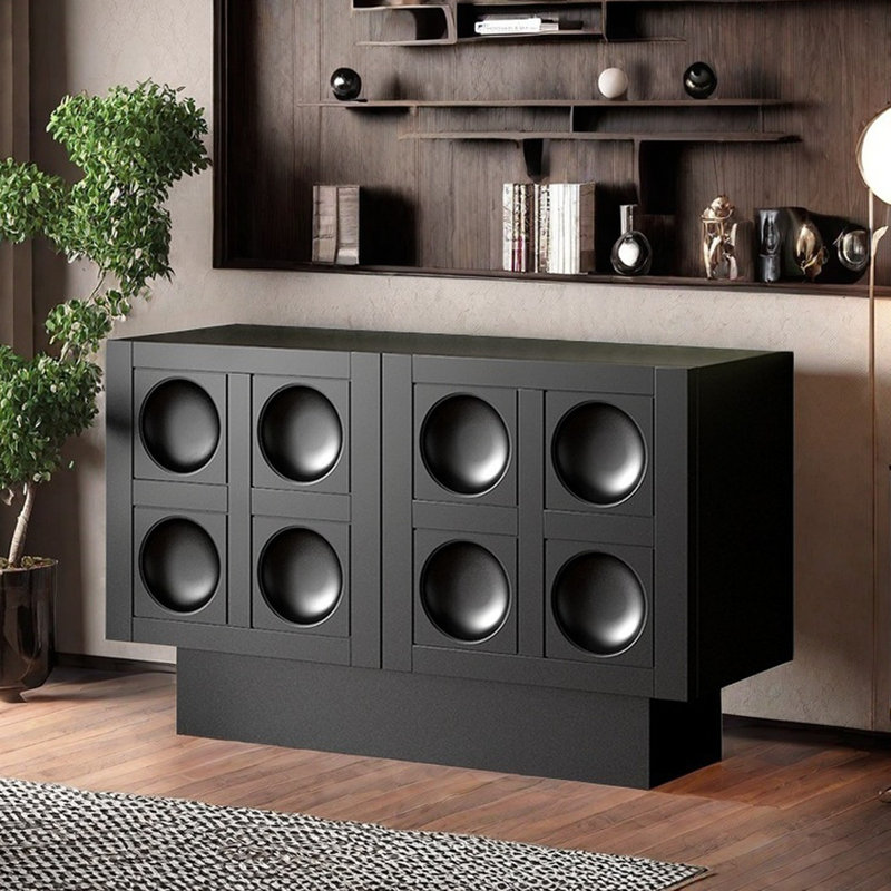 Vintage Black Entrance Cabinets Sideboard