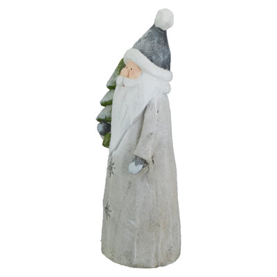Figurine de Noël 19 po en céramique avec lumières DEL