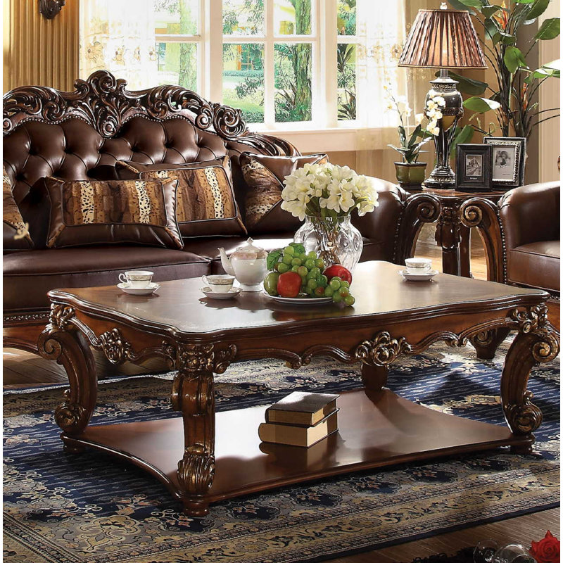 Carlene Single Coffee Table, Cherry, 21" H x 59" W x 41" D