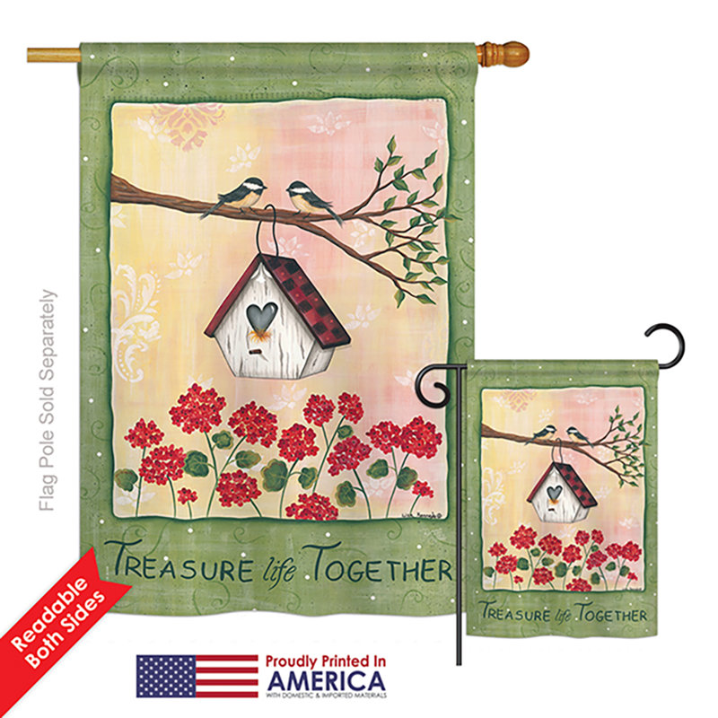 Drapeau de maison en polyester à 2 côtés Shauntra 40 x 28 po