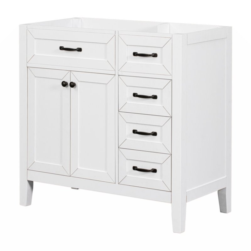 35.5'' Single Bathroom Vanity Base Only, Blanc