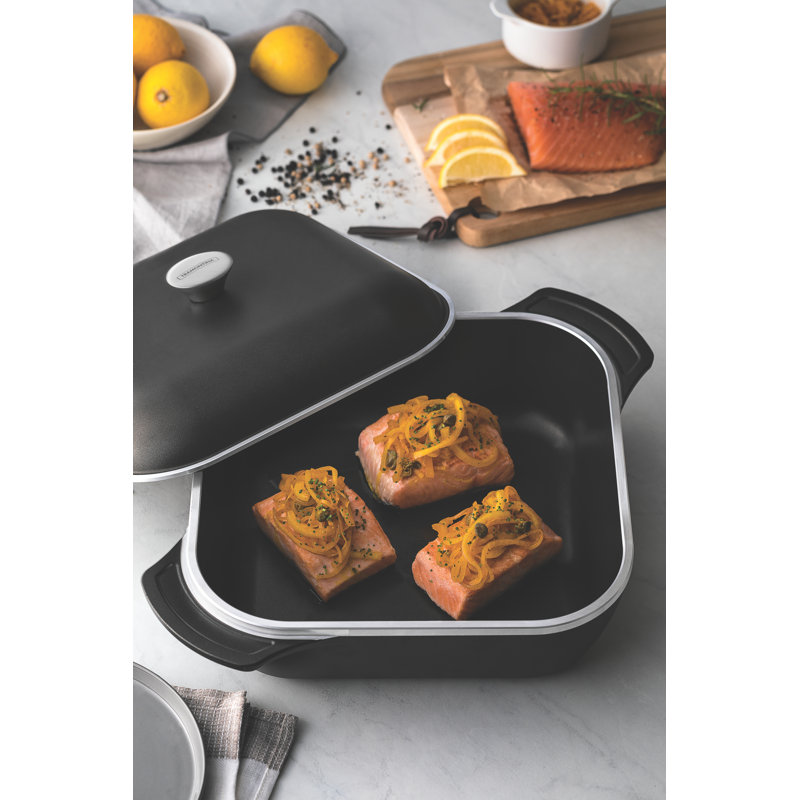 Tramontina Lyon 5.5 l Non-Stick Aluminium Square Braiser with Lid